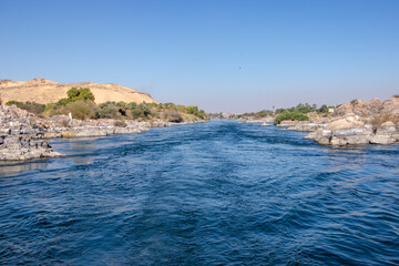 Fototapeta na wymiar nice view of Nile River in Aswan, Egypt