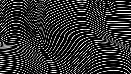 Black and white curve wave line abstract background.