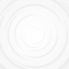 White gray circles abstract background.3D illustration with paper cut style.
