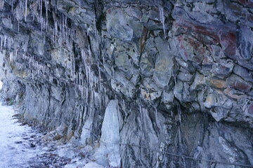 icicle in the mountains