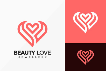 Beauty Love Jewellery Emblem Logo Design. Modern Idea logos designs Vector illustration template