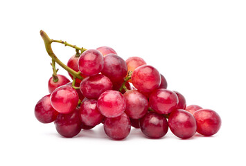 Red grape isolated on white background.