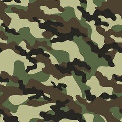 Fototapeta premium green army camouflage vector seamless pattern