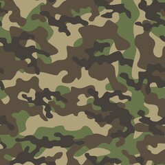 Fototapeta premium green military camouflage vector seamless pattern
