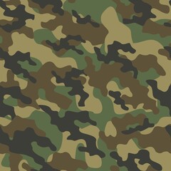 Fototapeta premium green military camouflage vector seamless print