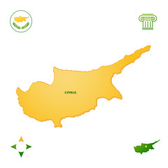simple outline map of cyprus