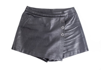 Modern and stylish skirt shorts on a white background, isolate. Close-up