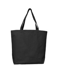 recycled cotton tote, bag color black on white background