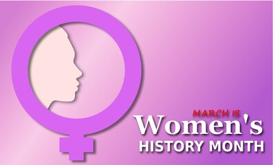 Women's History Month. Poster, postcard, banner. Vector illustration
