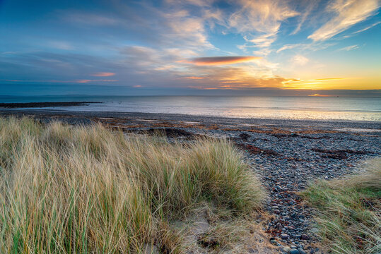 Sunrise over the sand dunes at New England Bay