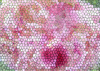 pattern with flowers, pattern of mosaic, metal texture, background, pattern