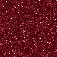 Deep red glitter, sparkle confetti texture. Christmas abstract background, seamless pattern.