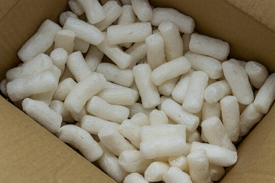 box with foam sticks view from top close up
