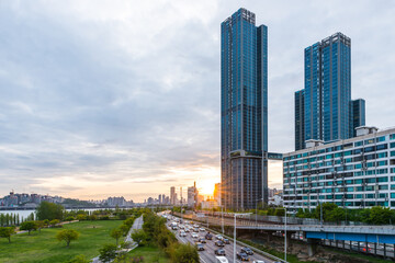 서울 일몰
