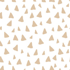 Cute minimalist seamless vector pattern with hand drawn triangle elements. Infantile Style nursery art perfect for fabric, textile.
