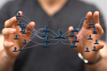 hierarchy connection team group digital