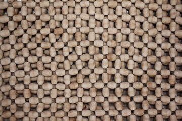 Natural Wood wicker massage Mat structure, texture for Background