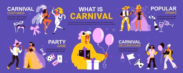 Corporate Carnival Party Infographics