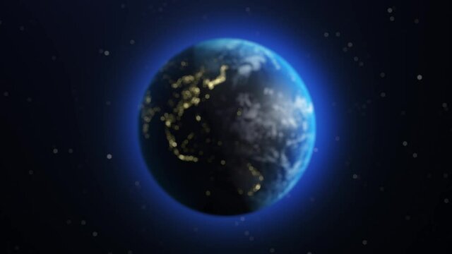 4k Beautiful Globe. Planet earth from space. Planet earth rotating animation. 