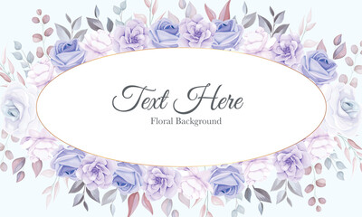 Romantic flower background with purple flower decoration