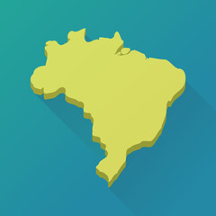 Mapa do Brasil (design plano) © Onidji