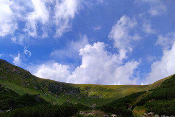 The majestic Carpathians in all the peace and quiet, the beauty and grandeur of the Ukrainian mountains.