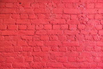 Fototapeta na wymiar brick wall painted in solid color