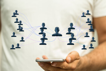 hierarchy connection team group 3d