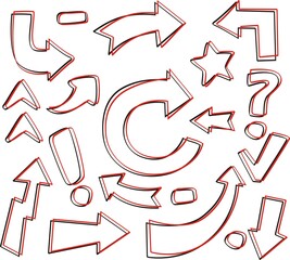 Arrow doodle set , vector illustration