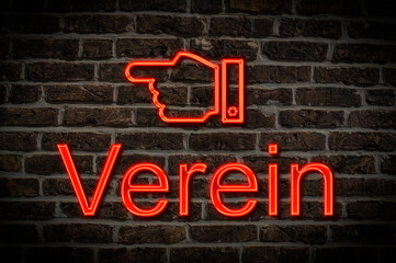 Leuchtreklame Verein