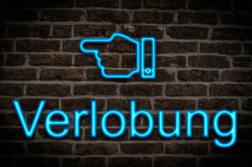 Leuchtreklame Verlobung