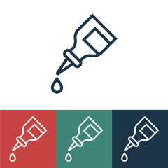 Linear vector icon with eye drops