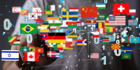 International world flag 3d digital