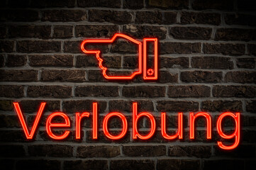 Leuchtreklame Verlobung