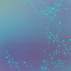 Fototapeta premium Geometric graphic background molecule and communication. Big data complex with compounds. Lines plexus, minimal array. Digital data visualization. Scientific cybernetic illustration.