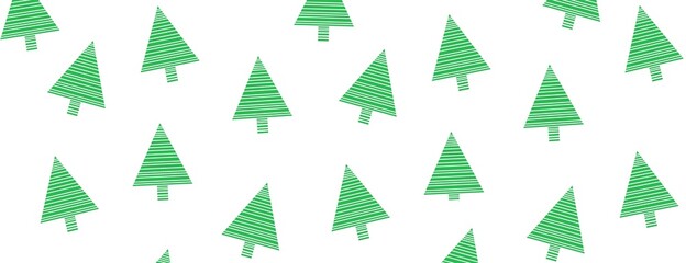 christmas trees seamless pattern