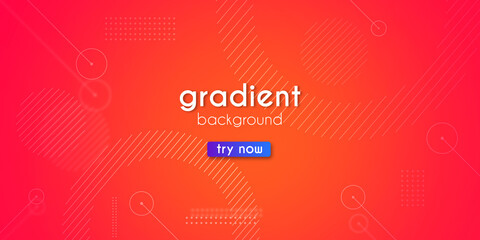 Obraz premium Red and yellow gradient geometric shape background. Red geometric gradient background.
