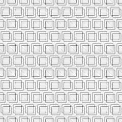 Double Squares Pattern. Vector black squares. White Background.