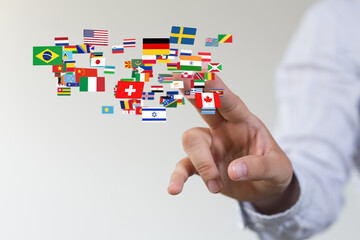 International world flag 3d digital