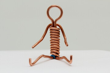 copper man on a white background