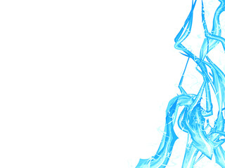 雷のエフェクト風_青のフレーム_イラスト素材