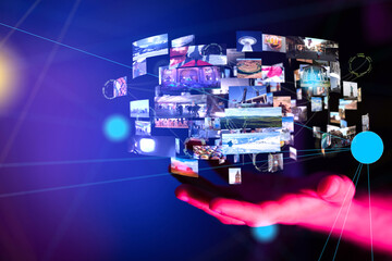 Internet broadband and multimedia streaming entertainment