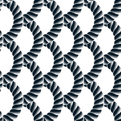 Seamless pattern rope woven vector, abstract illustrative background. Minimalistic simple cord stylish illustration. Usable for fabric, wallpaper, wrapping, web and print. © Sylverarts