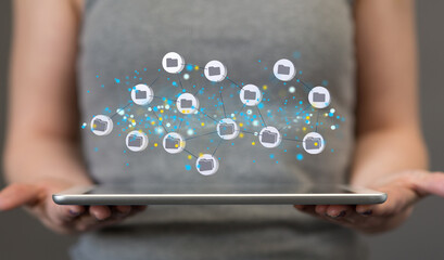 data network 3d digital info