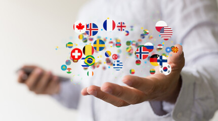 International world flag 3d digital