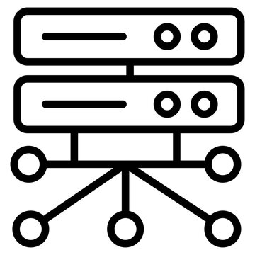 A creative design vector of server network