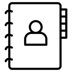 Avatar on jotter, concept of contact book