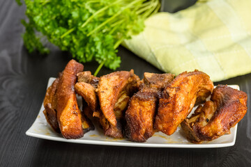 Ribs in honey and dumplings