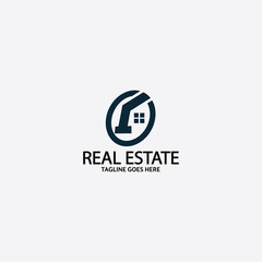 Obraz premium Real estate logo. Property icon. Vector illustration