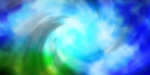 Light Blue, Green vector texture with cloudy sky.